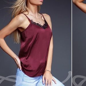 NWOT Cami Satin Lace Top slip